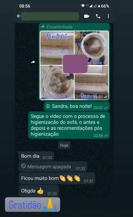 Depoimento de cliente satisfeito